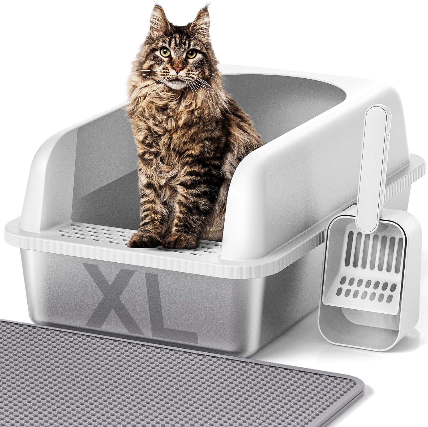 Top Stainless Steel Cat Litter Boxes for Big ⁣Cats & Easy ⁢Cleaning