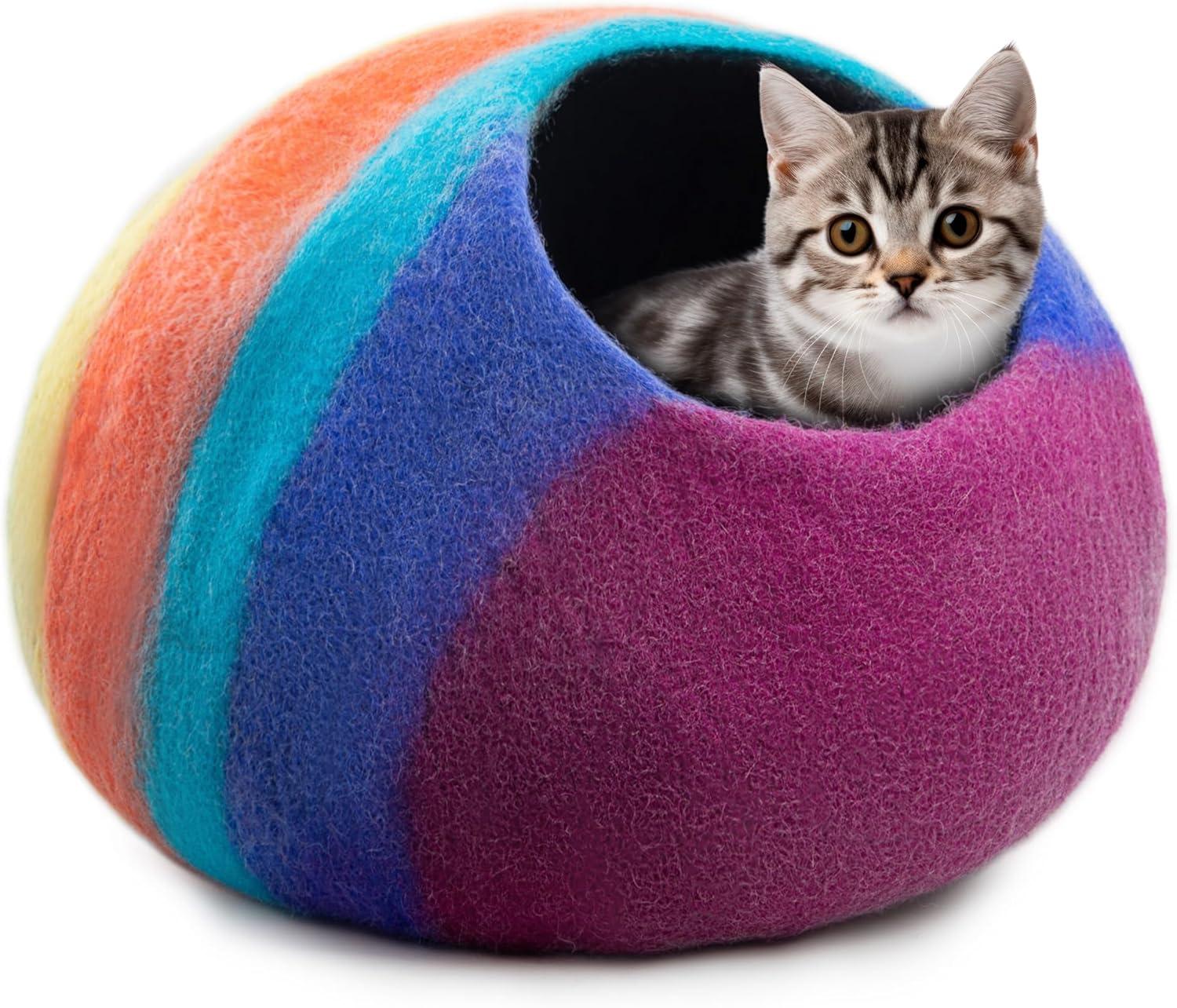 Why Our Cats Love This Cozy, Eco-Friendly felt Hideaway