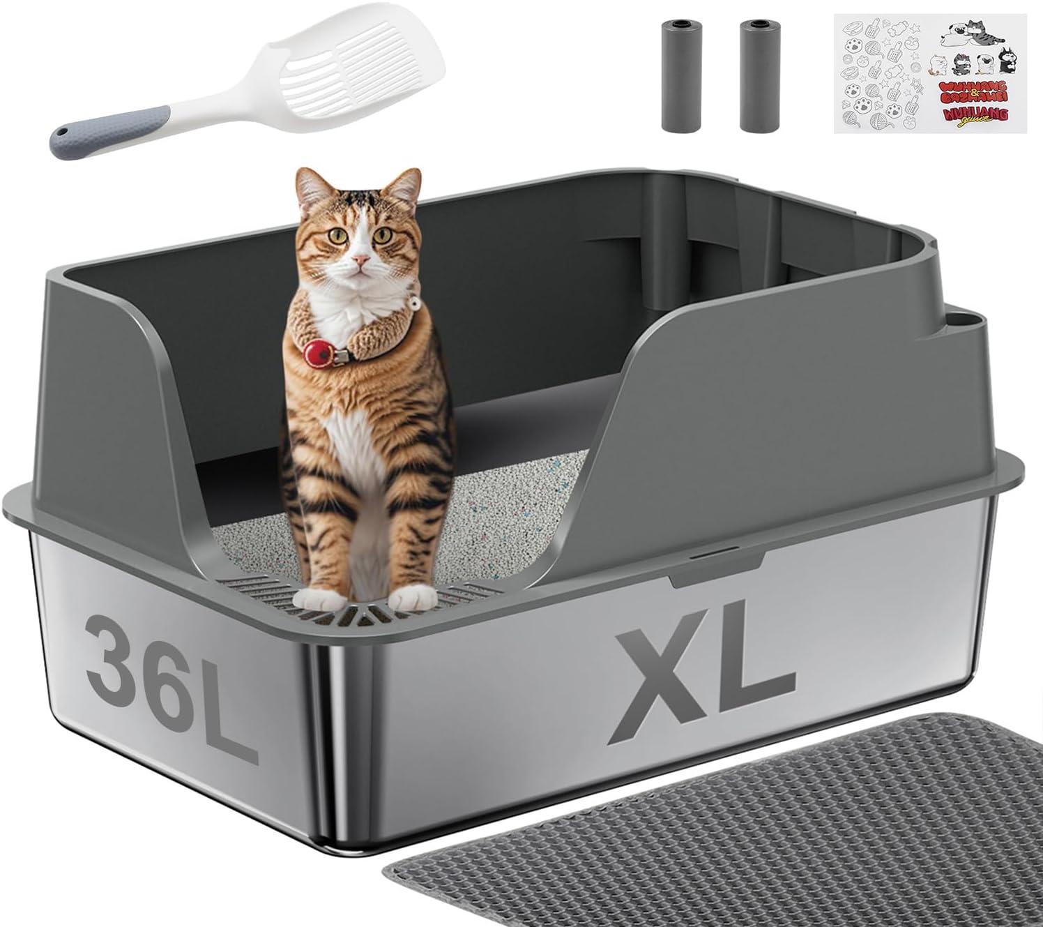 Top Stainless ⁣Steel Cat Litter Boxes⁢ for Big Cats‌ & Easy Cleaning