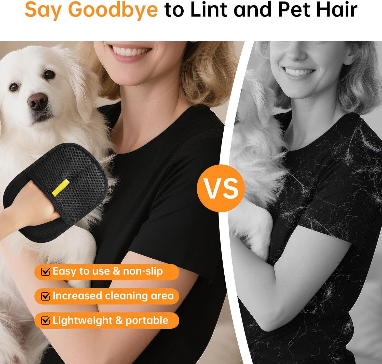 How Our Reusable Gloves Made Pet Hair Cleanup fast and Easy