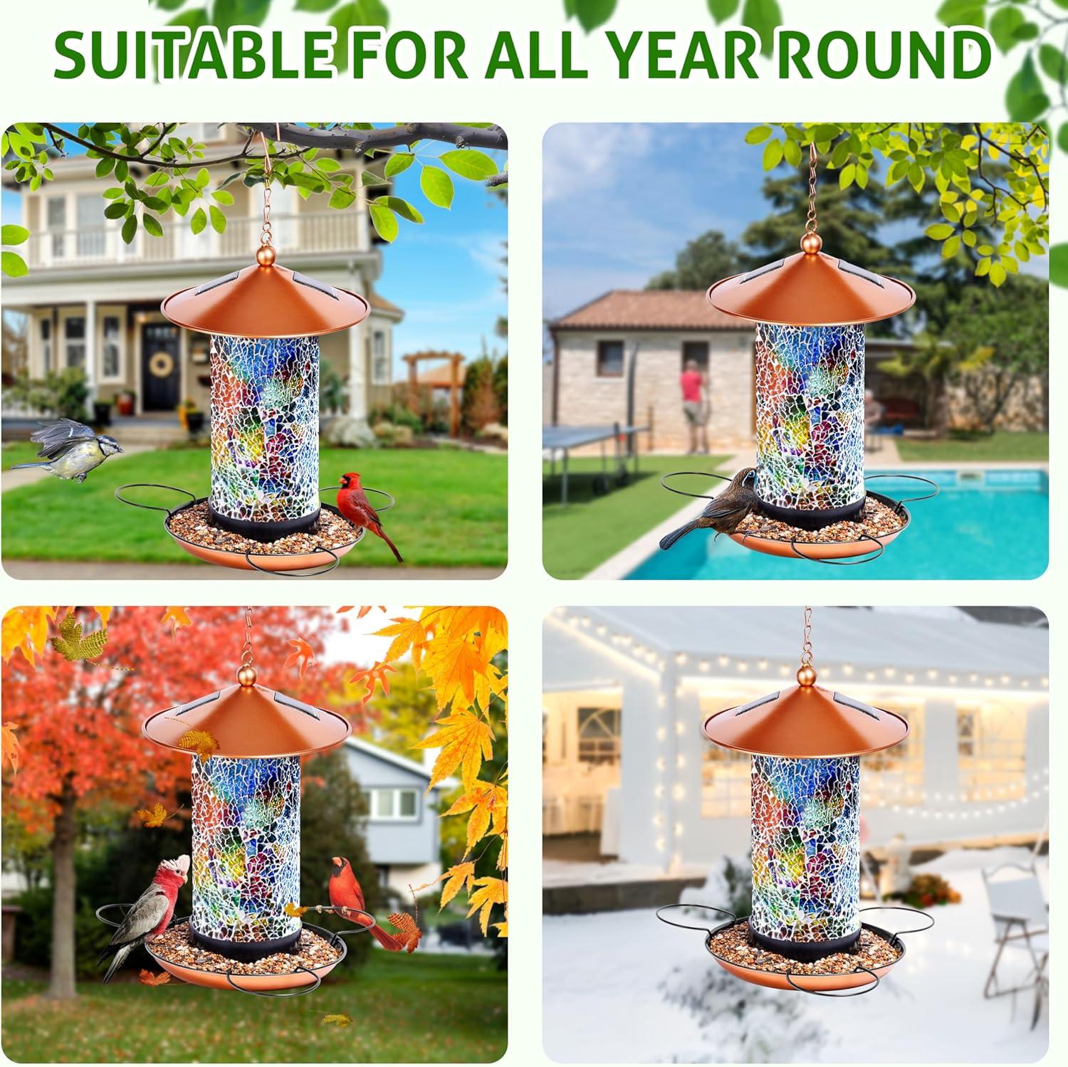 How Our‌ Garden Brightened ⁣with ⁢This Mosaic Solar Bird Feeder